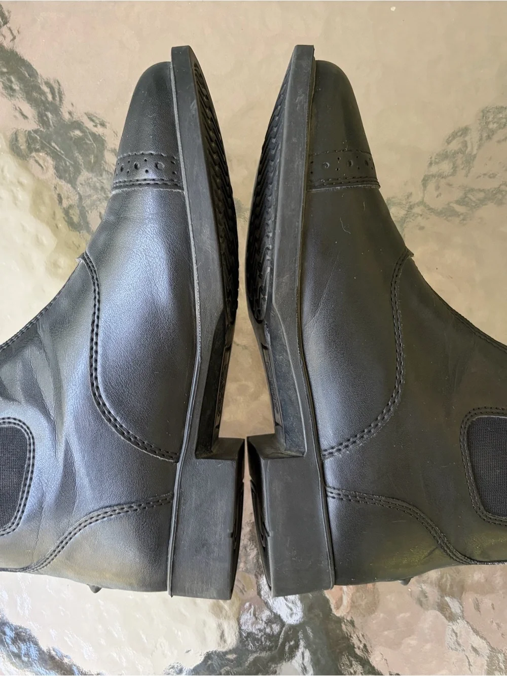RIDING Sport BY DOVER SADDLERY Black Zipped Front leather Boots SIZE 6 Preowned